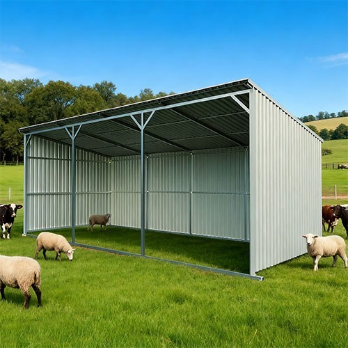 Free Shipping 12'*20'  Galvanized Metal Livestock Shed Buildings Farm In USA
