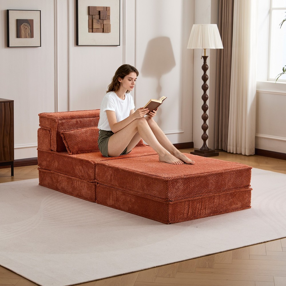 Compression Mahjong Sofa,Convertible Floor Sofa Bed,DIY Boneless Modular Sec