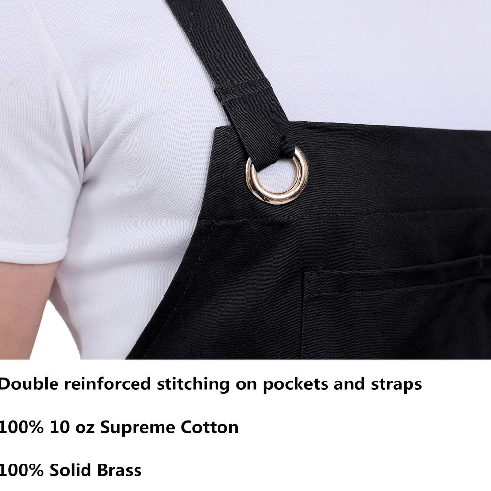Sturdy Apron with Large Pockets - Unisex - 100% Cotton