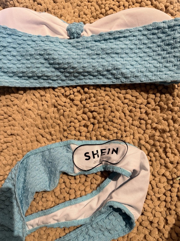 NWT Shein Light Blue Bikini Swimsuit Size Large