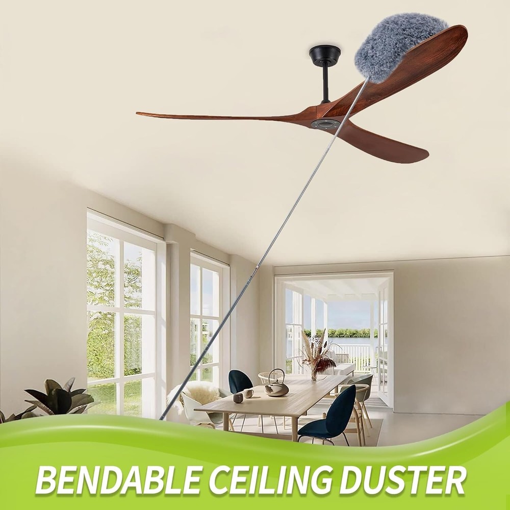 Cobweb Duster with Extension Pole, Spider Web Brush & Ceiling Duster Kit