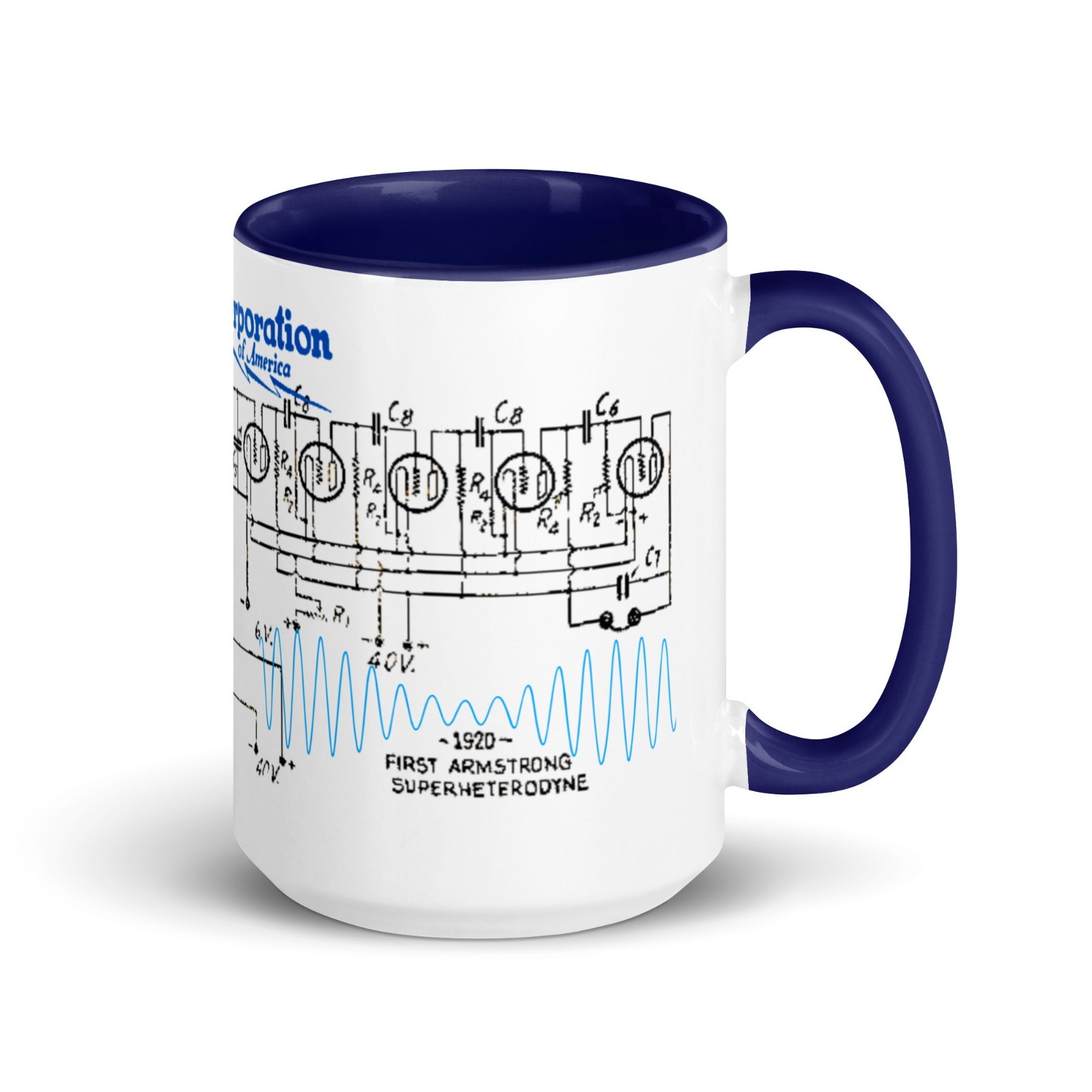 Armstrong Superheterodyne Radio Circuit - Mug 15oz – RCA Tribute Edition