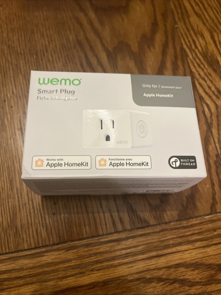 WeMo Smart Plug White Thread Bluetooth Apple HomeKit Easy Setup WSP100