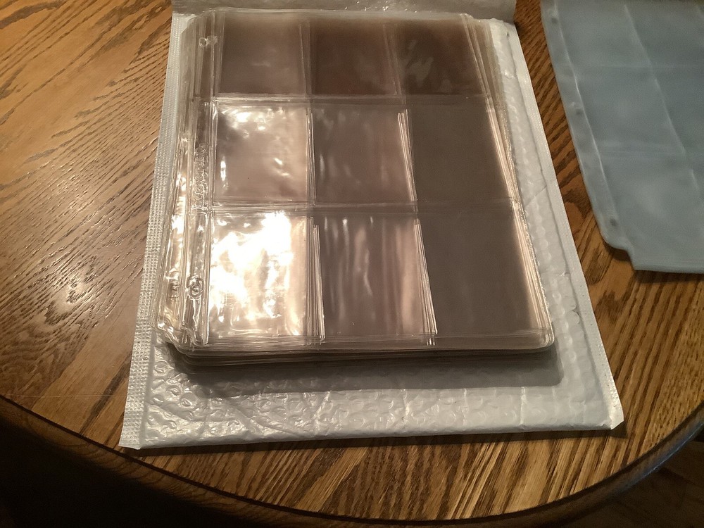 Baseball Card Plastic 3 Ring Notebook Pages 8-1/2 X 11