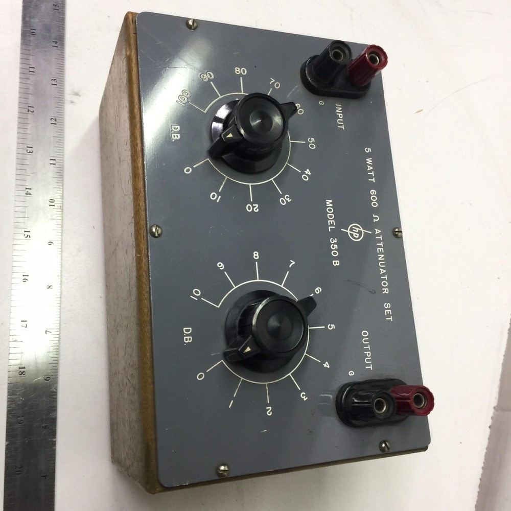 Hewlett Packard Model 350B 5 Watt 600 Ohm Attenuator Set