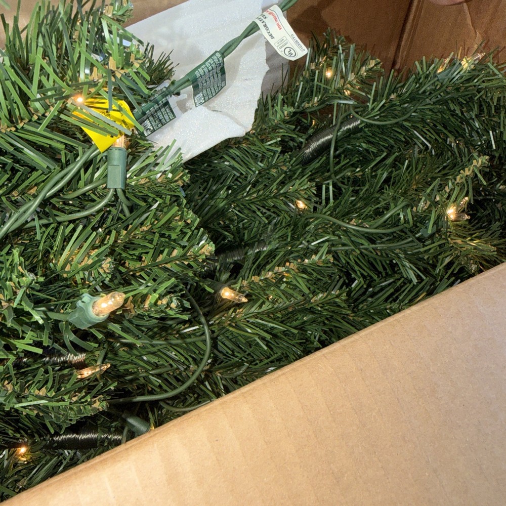 6.5' Slim Spruce Tree with Clear Lights, Pre-Lit, NWT