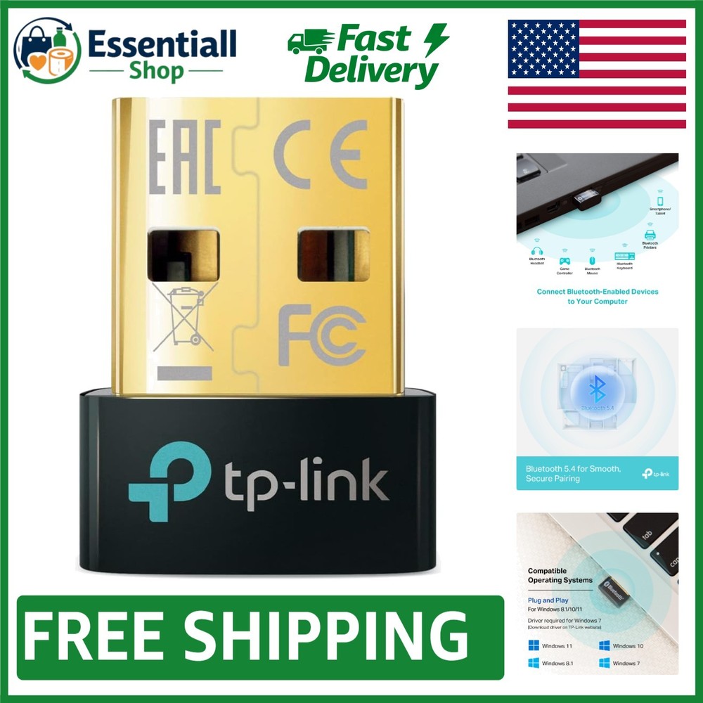 Bluetooth 5.4 USB Dongle - Plug & Play Adapter for Quick Connectivity on Windows