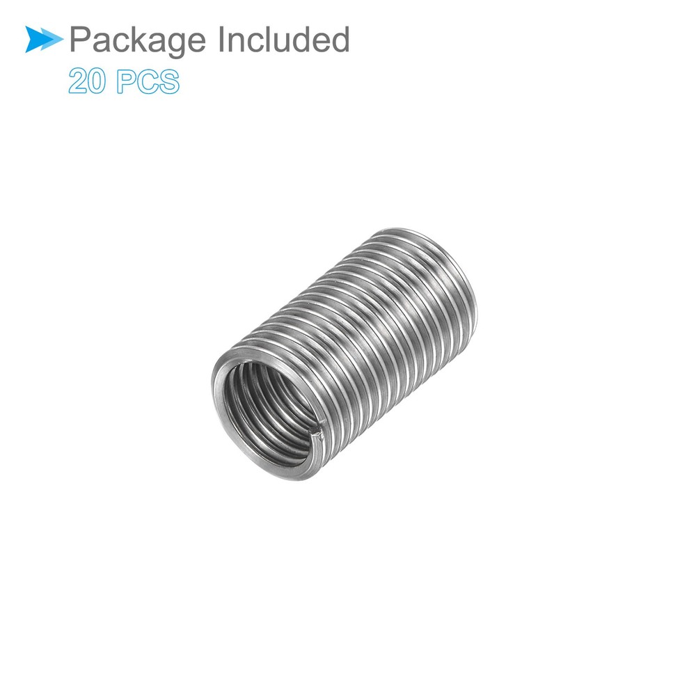 20pcs M10x1.5 3D Wire Thread Repair Insert Helical Type Coiled