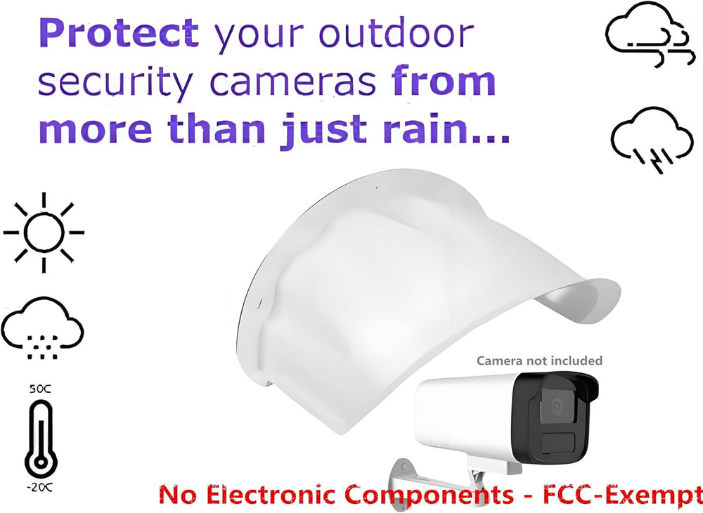 2-Pack Weatherproof Universal Security Camera Sun Rain Shade Cover – Compatible