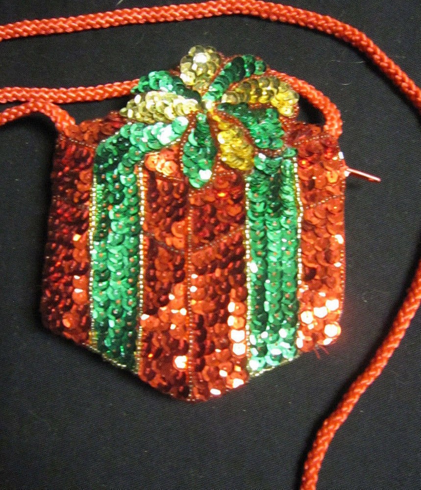 Rainbow Kids Sequined Gift Box Christmas Purse