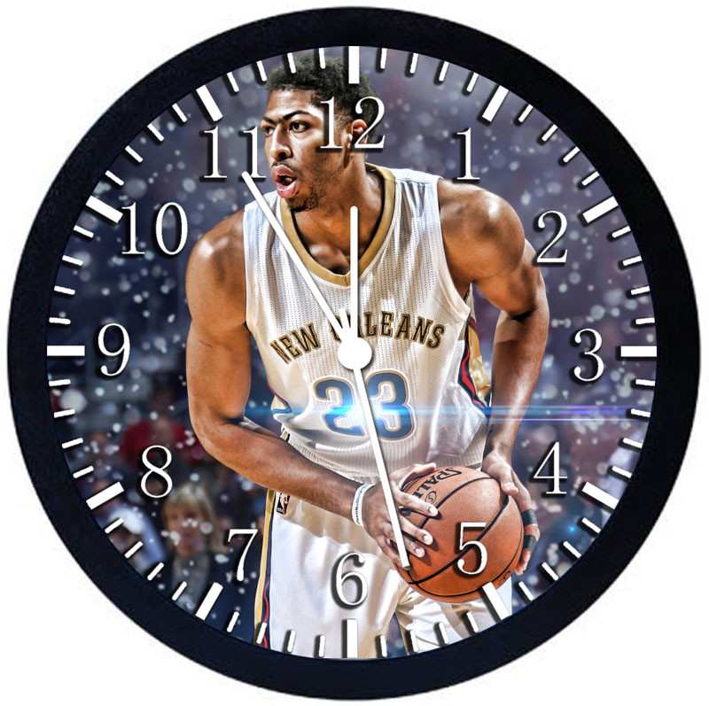 Anthony Davis Black Frame Wall Clock Nice For Decor or Gifts E432