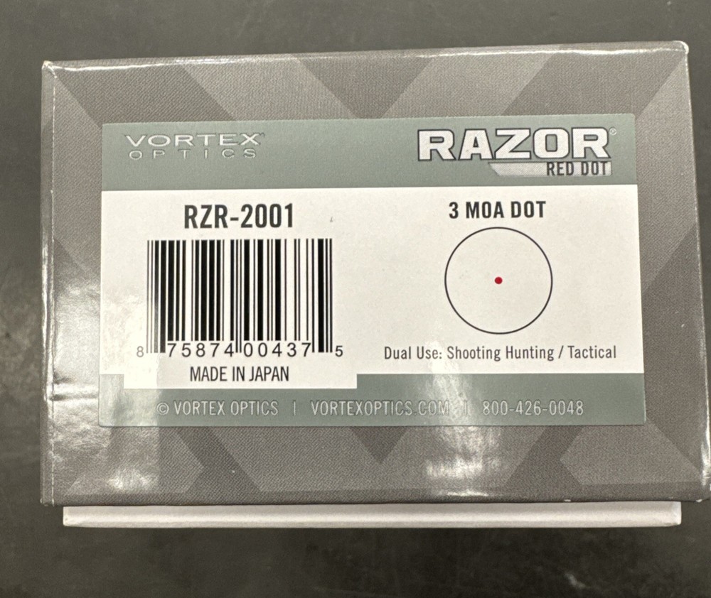Vortex Razor Red Dot 3 MOA Dot RZR-2001