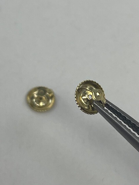 Solid 14kt Yellow Gold Screw Back Nut Earring Back 1 Piece