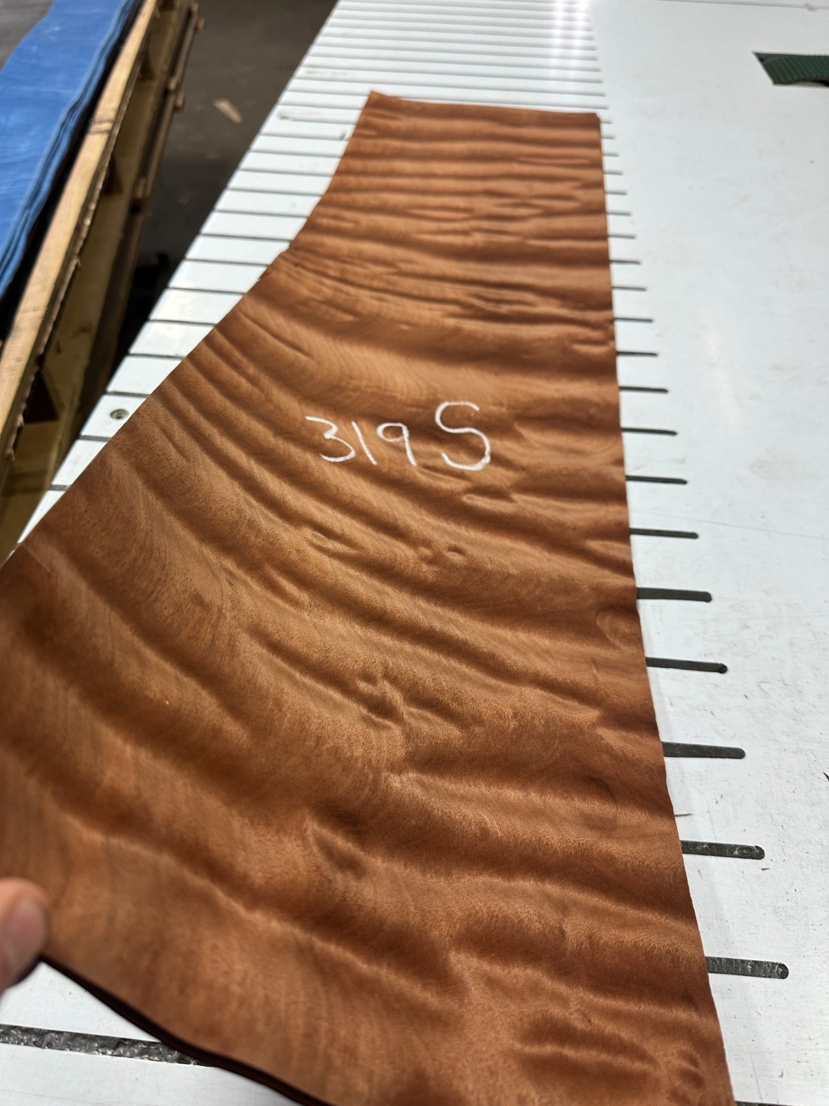 Pommele Sapele Raw Wood Veneer 2 sheets 41'' x 10'' 319S