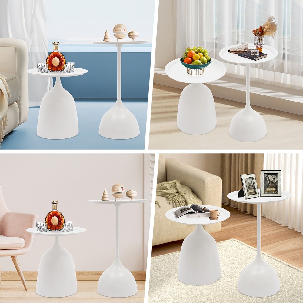 Round Side Table End Table Set Sofa & Console Table Pedestal Bar Coffee Tables