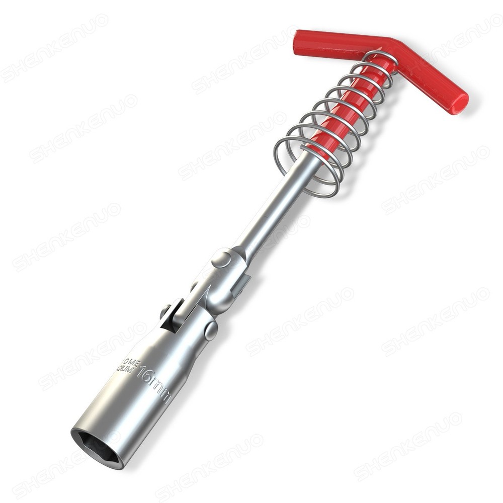 Spark Plug Removal Tool 16mm T-Bar T-Handle Flexible Spanner Socket Wrench Tool
