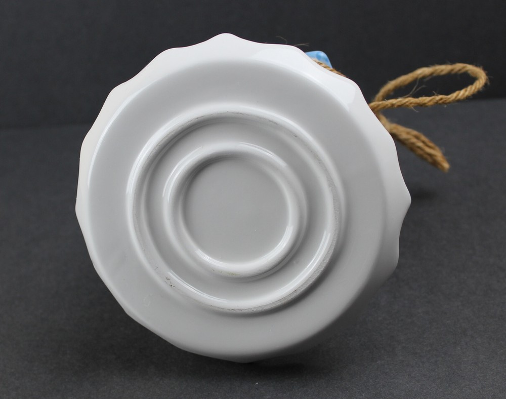 Glazed Ceramic Sunflower Hanging Birdhouse