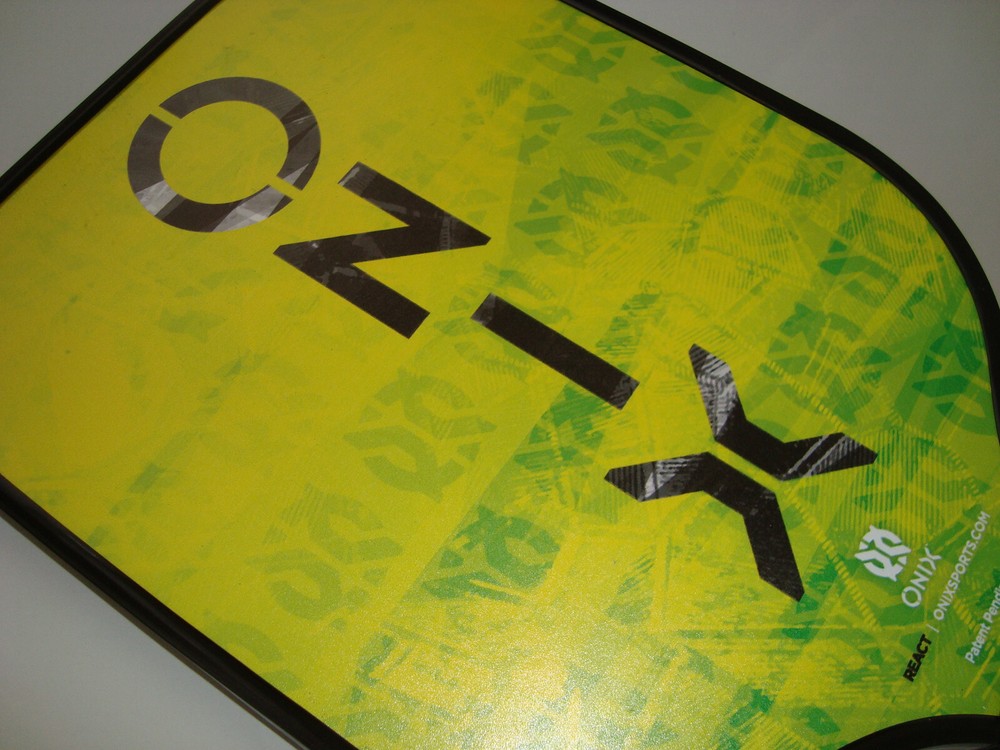 Onix React Graphite Pickleball Paddle Lucy Kovalova Matt Wright Green Yellow