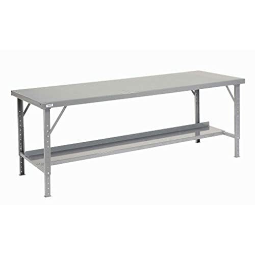Heavy-Duty Extra Long Folding Assembly Workbench 96" W x 34" D Gray
