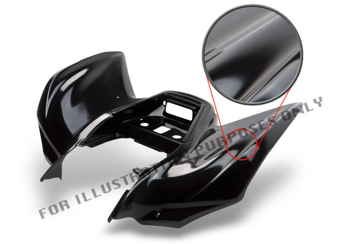NEW POLARIS PREDATOR 500 BLACK PLASTIC FRONT AND REAR FENDER SET