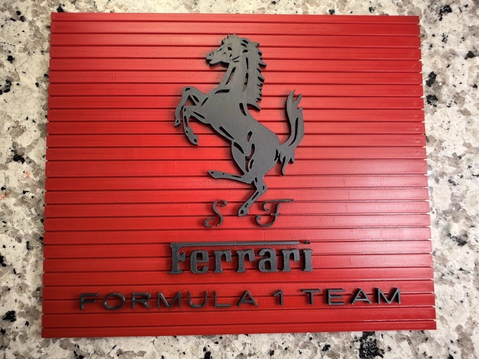 Ferrari F1 Scuderia Team Logo Wall Art Sign Decor For F1 Collector Fan Gift