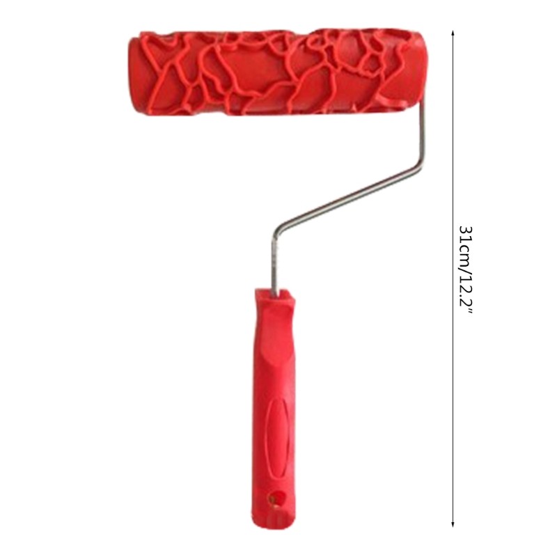 7 inch Pattern Painting Roller Embossed Paint Roller with Handle DIY Wall Decor