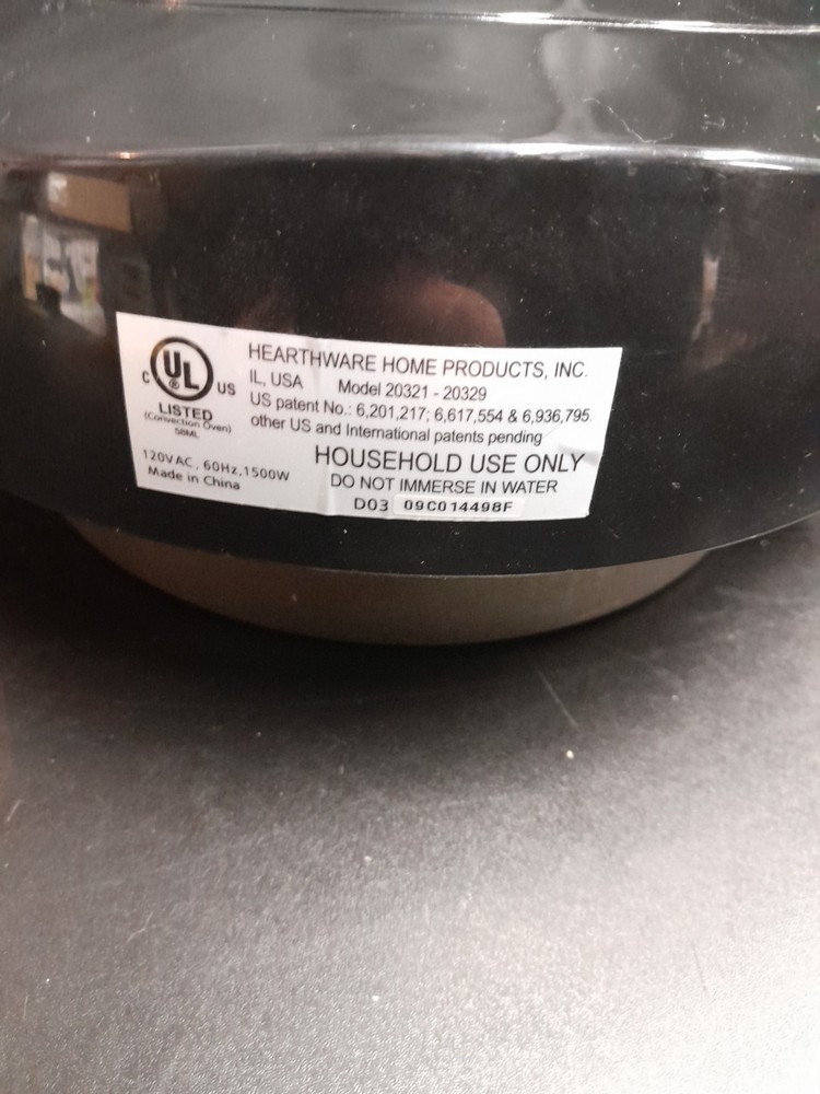 NuWave Pro Plus Infrared Oven Replacement Part Motor Head Only Model 20601