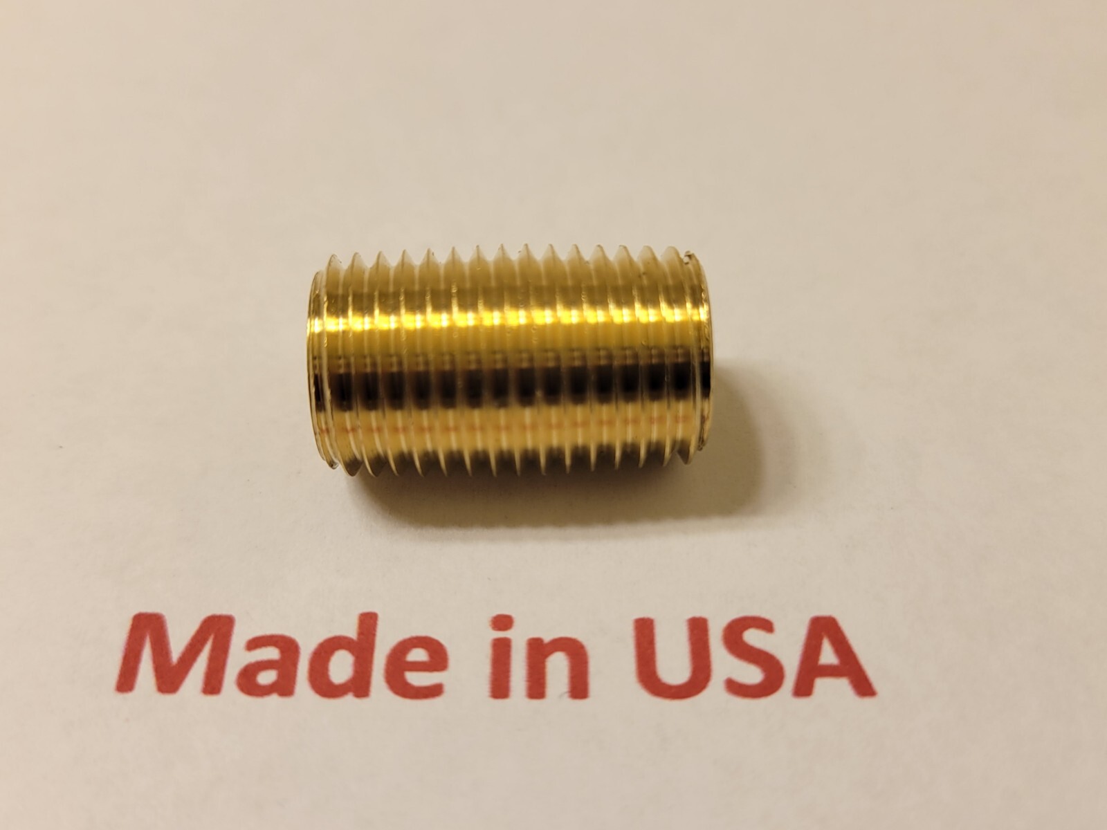 10 pcs 1/4" Male NPT Brass Pipe Close Nipple MADE IN USA