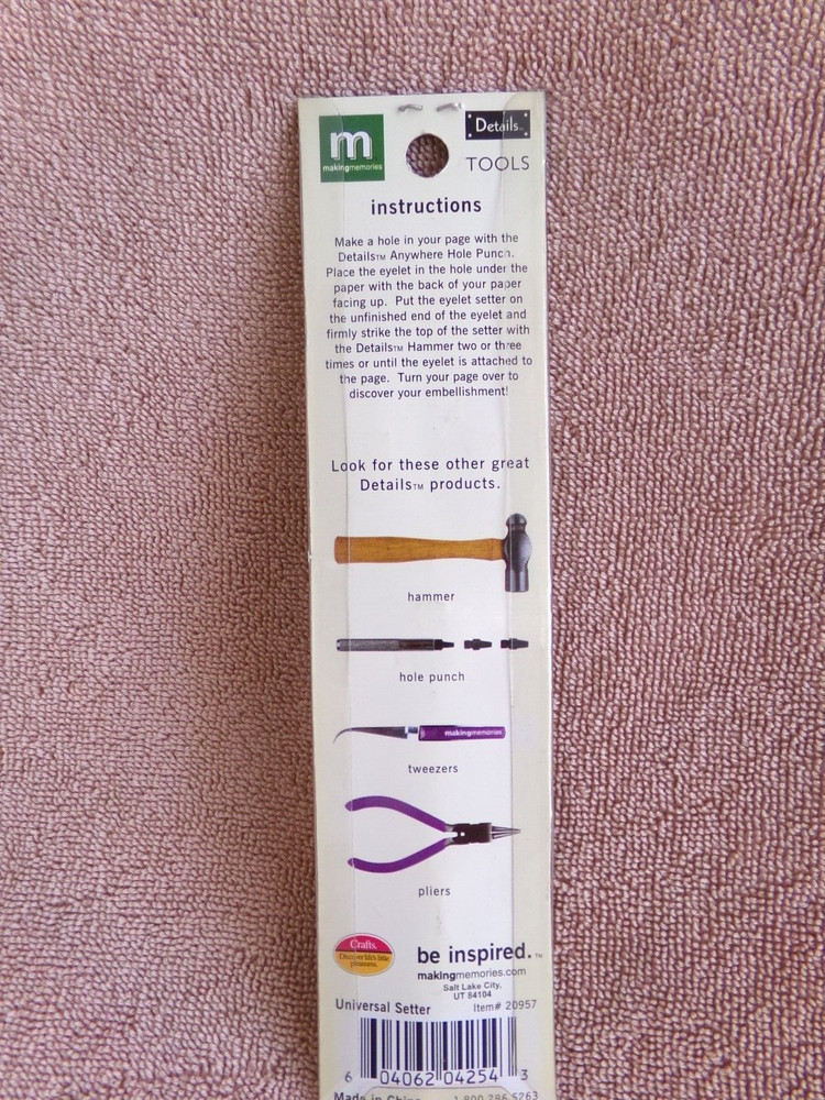 Making Memories Scrapbooking Universal Eyelet Setter Tool #20957