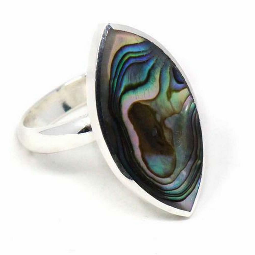 Ring – Silver Plated, Abalone