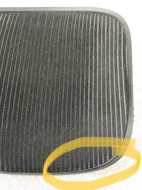 Herman Miller Aeron Size B Blemished Black Seat Mesh With New Insert Seat Foam.