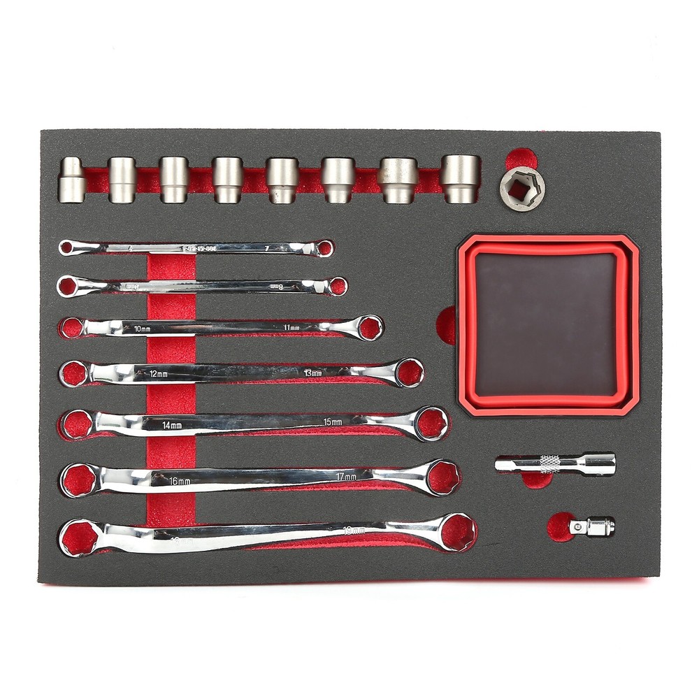 Nut & Bolt Extractor Set 6 - 17 mm Offset Wrenches and 10 - 19 mm Sockets Set