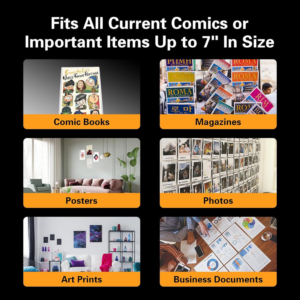 10Ct Current Comic Book Toploaders - Modern Comic Book Top Loaders, Crystal C...