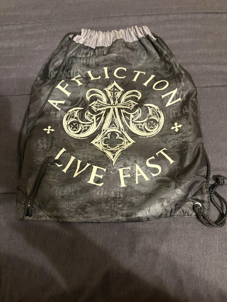 AFFLICTION Light Weight Drawstring Back Pack/Bag