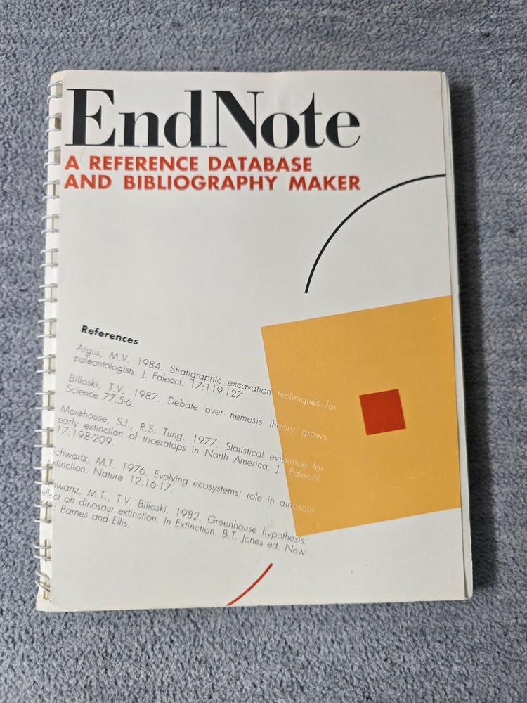 EndNote Reference Database and Bibliography Maker 1988 ● Book Only
