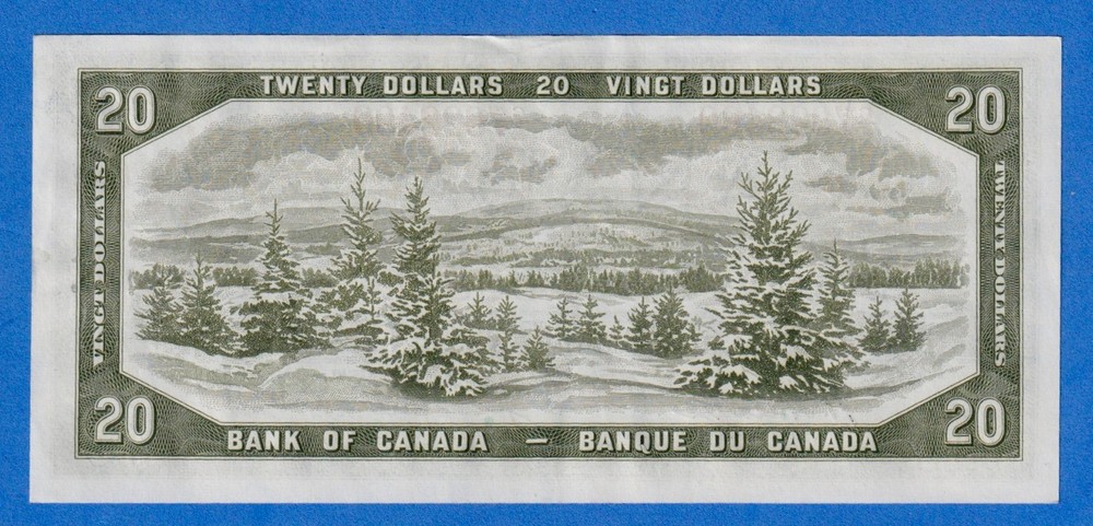 CANADA $20 1954 BC-33b / P-70b Circ. Note EF+ DEVIL'S FACE 👿 C/E 7922490