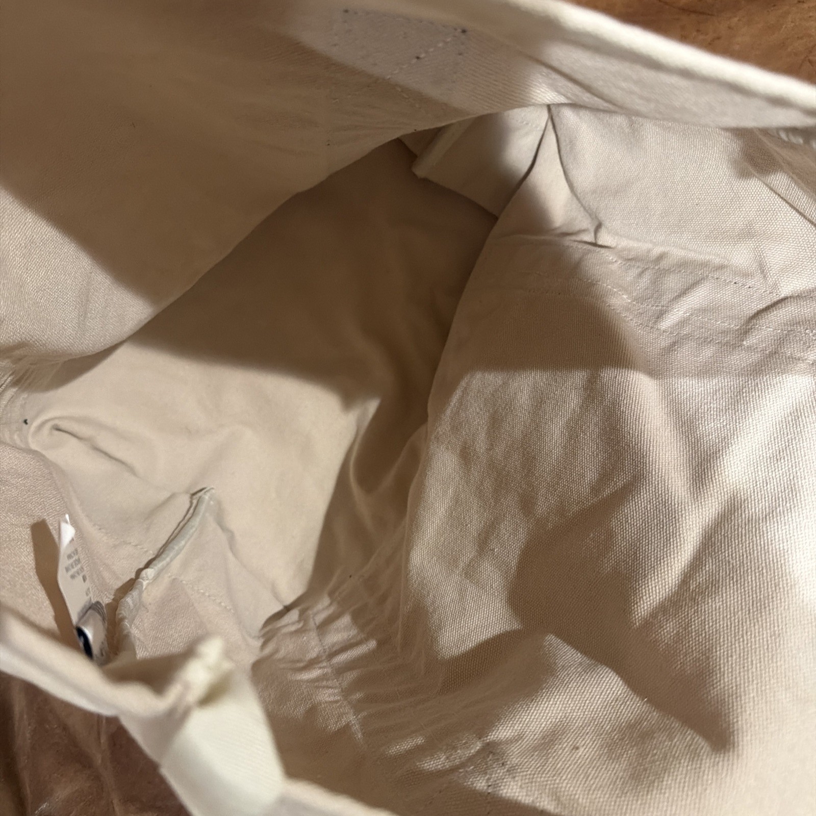 Walt Disney World LARGE Canvas Tote Bag Embroidered 19x16” Navy Light Blue Cream