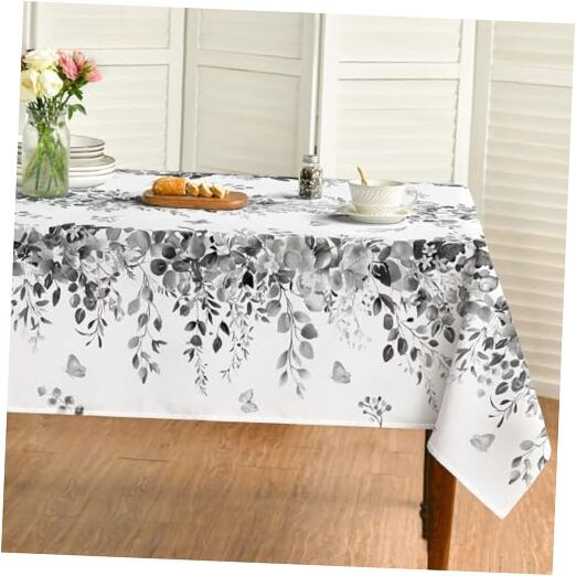 Spring Tablecloth 60×84 Inch Rectangular, 60" x 84" (Rectangular) Grey