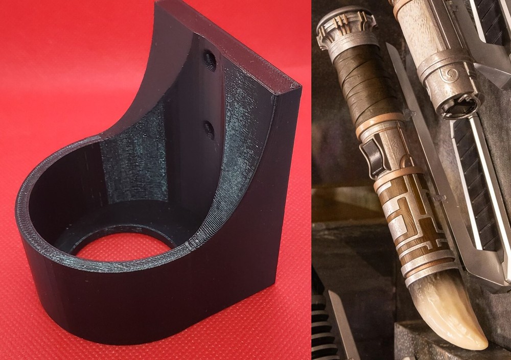 Rancor Tooth Lightsaber Wall Mount Holder BLACK  Savi's Workshop