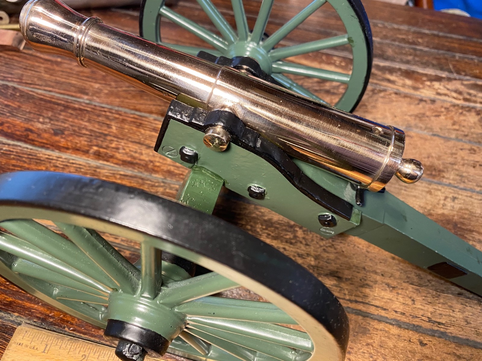 Vintage Polished Bronze Working Black Powder Signal Cannon 8 1/4" Barrel 16"long