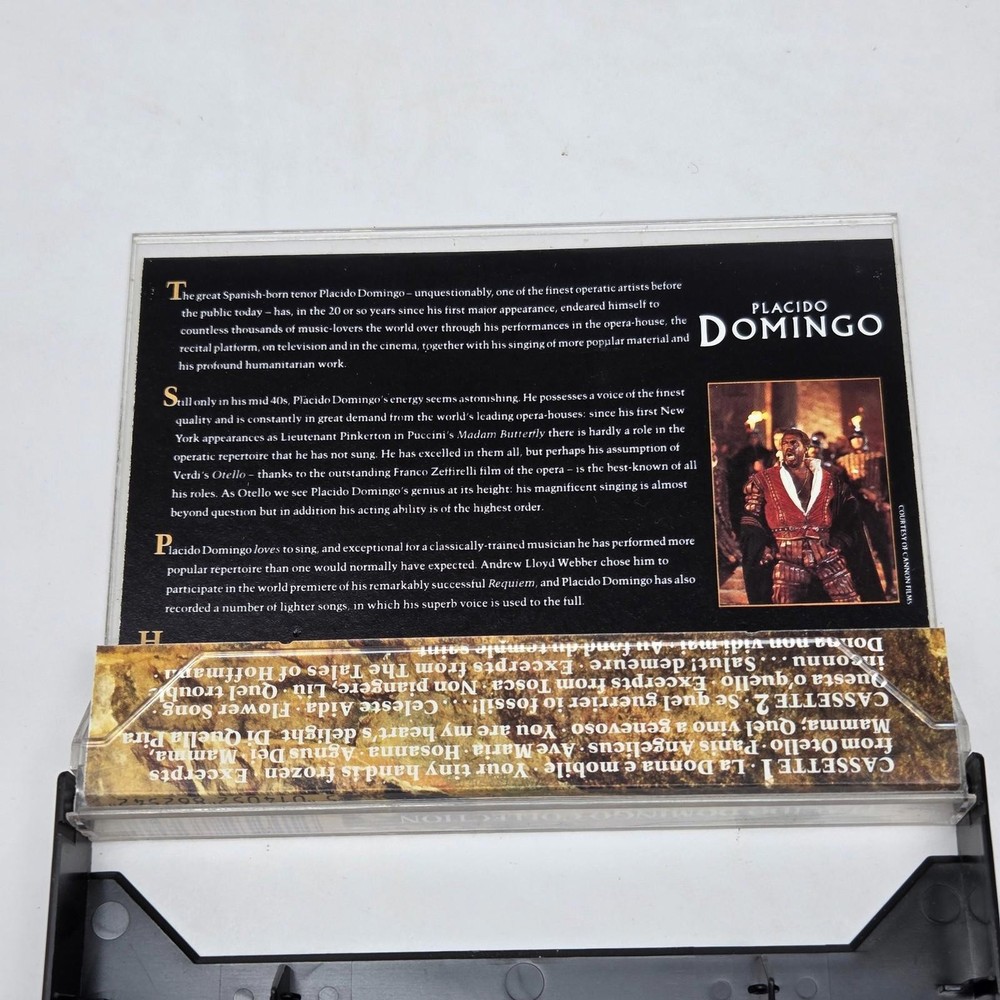 Placido Domingo Collection Double Cassette Featuring Classic Hits