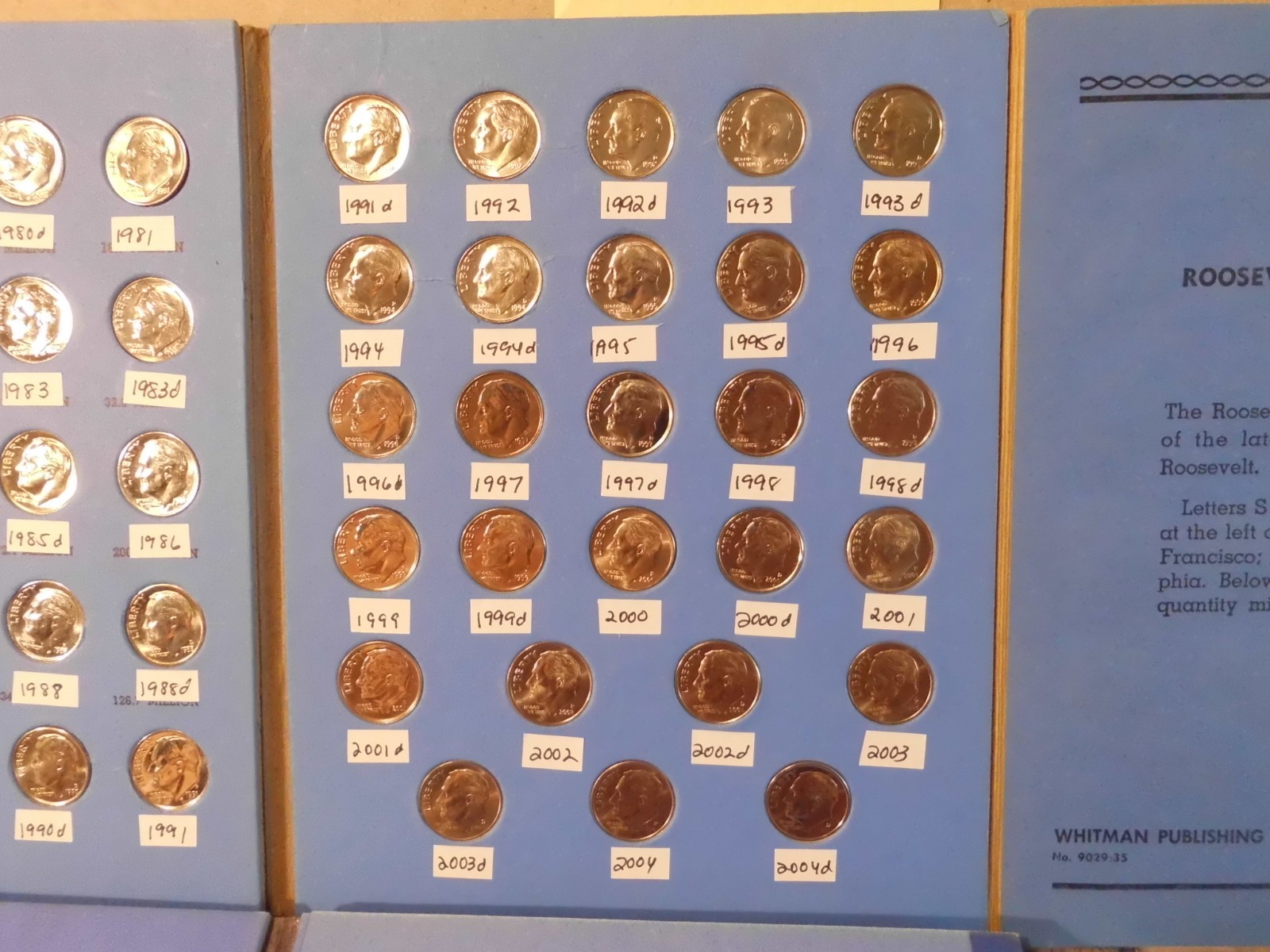 ROOSEVELT DIME COMPLETE 1965 - 2026 P&D COINS ( ALL UNC. COINS ) #TUK593