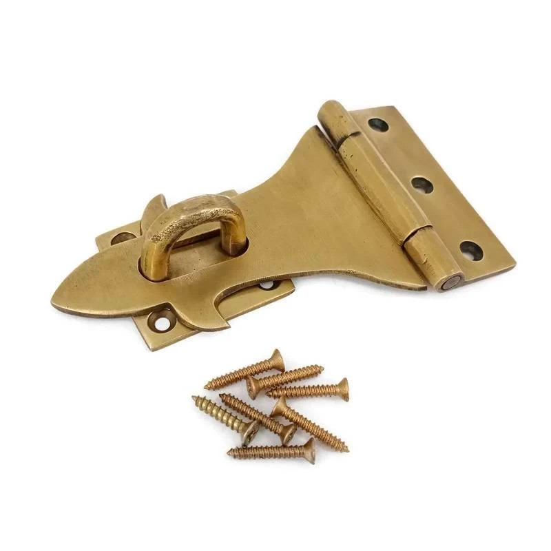 HASP & STAPLE box door cupboard Padlock solid brass 2 keys padlock BOX chest