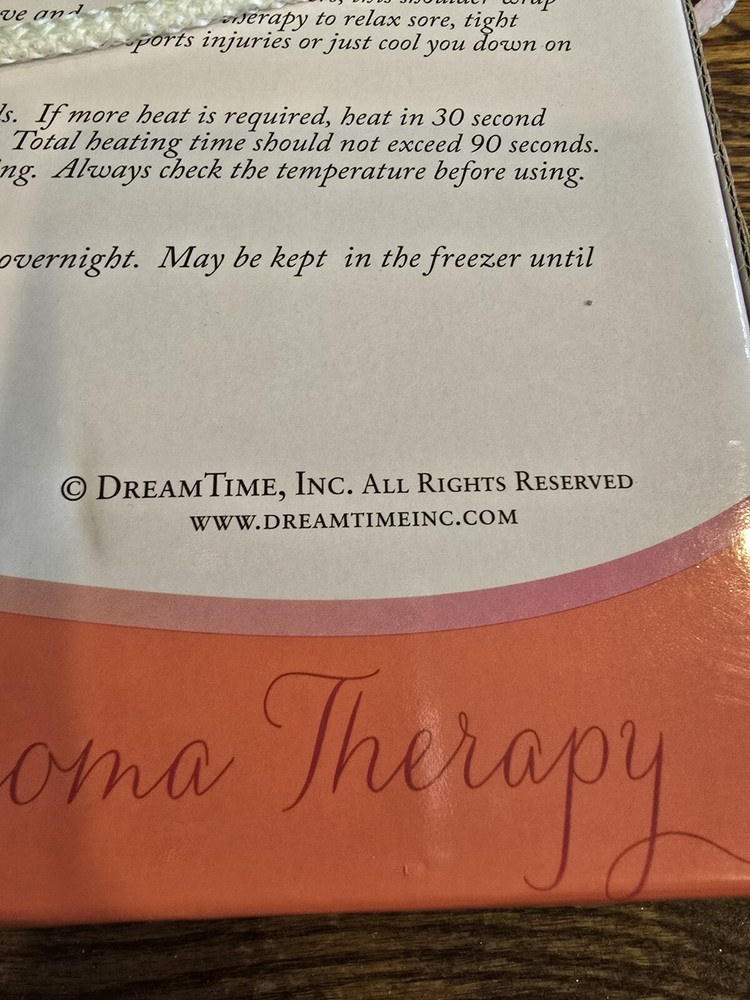 NIB Spa Comforts Aroma Therapy Shoulder Neck Heating Pad Wrap
