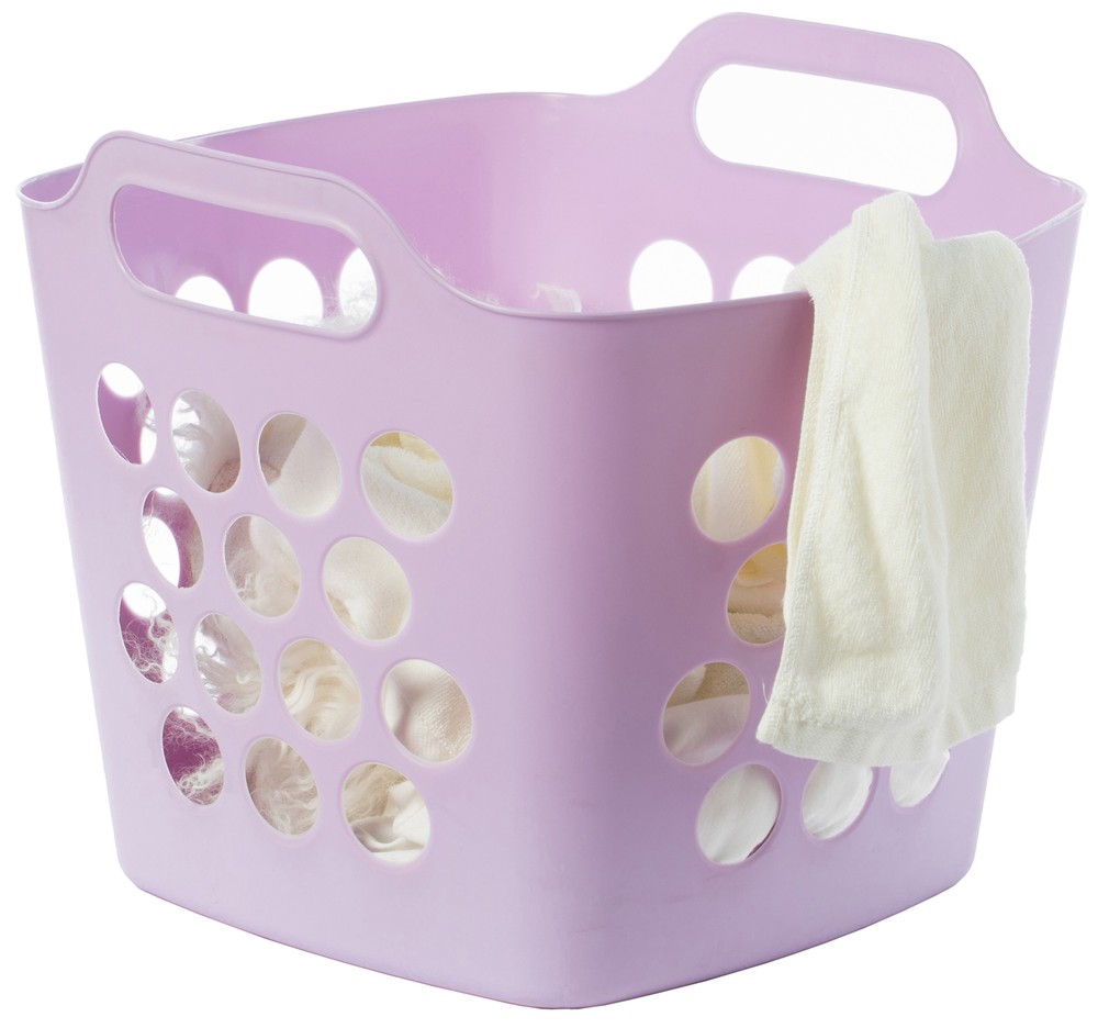 New Flexible Plastic Carry Laundry Basket Storage Hamper with Side Handle