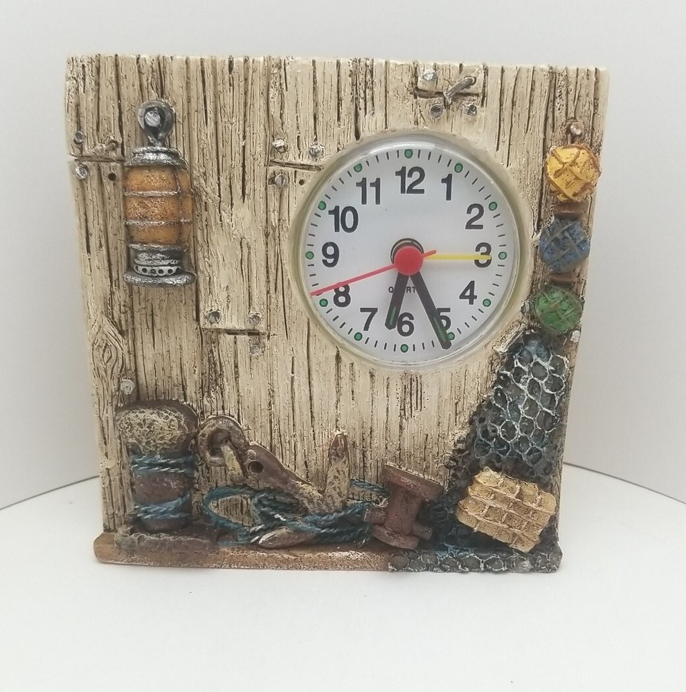 Clock - Dock Side Collection   Beachcombers Florida 1999. 4x5"