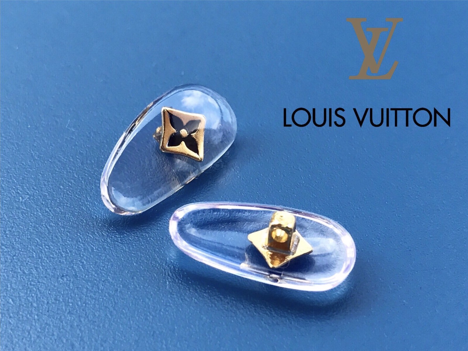 Replacement Nose Pads for Louis Vuitton LV Sunglasses Eyeglasses Screw-In Gold