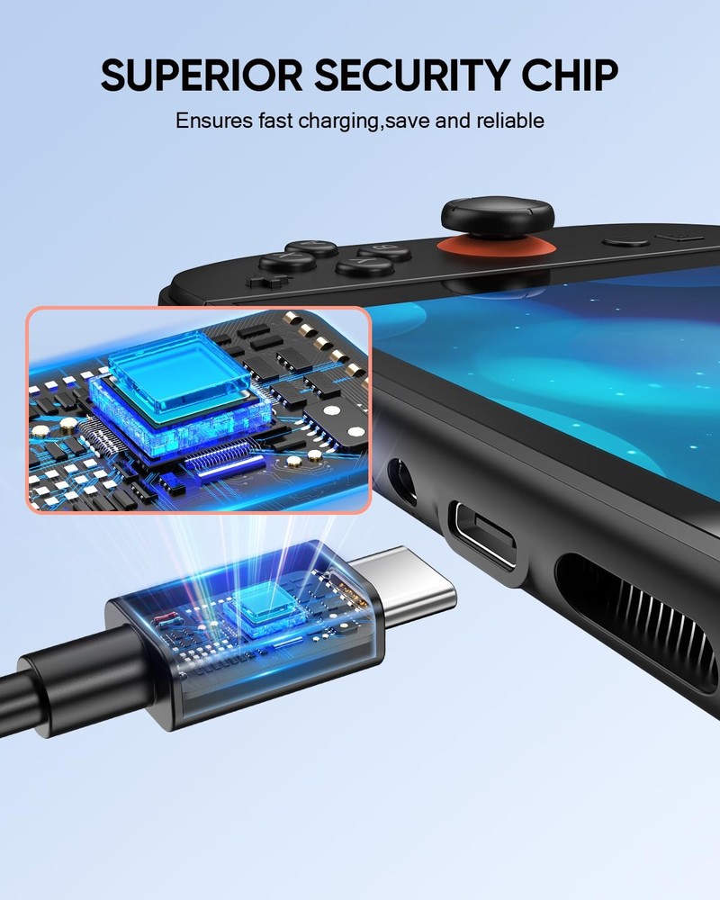 (9.8FT) Extra Long Charging Cable for Nintendo Switch 2 AC Adapter Official -...