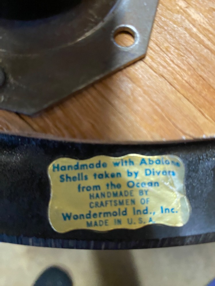 MCM Custom Handmade Large Abalone Shell Side Table Stunning Rare