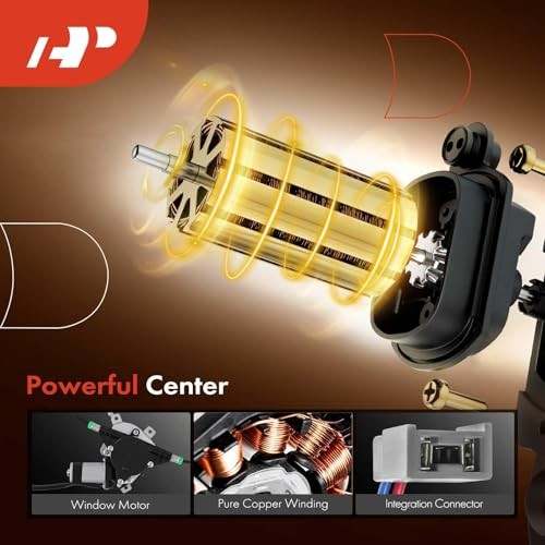 Front Right Passenger Side Power Window Regulator with Front Passenger (RH)